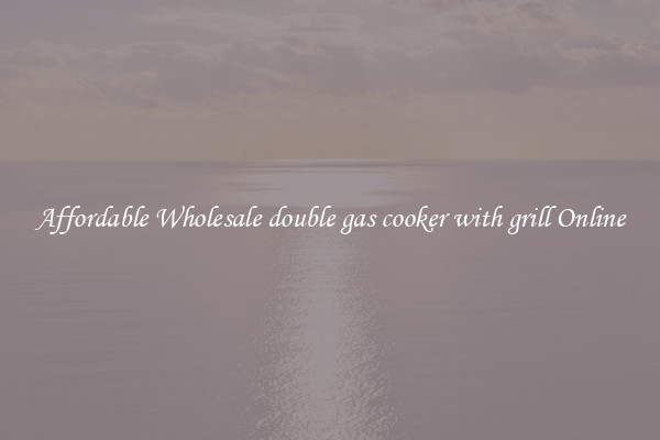 Affordable Wholesale double gas cooker with grill Online