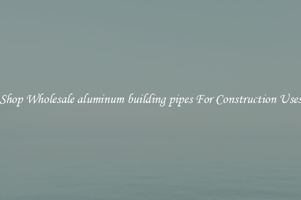 Shop Wholesale aluminum building pipes For Construction Uses