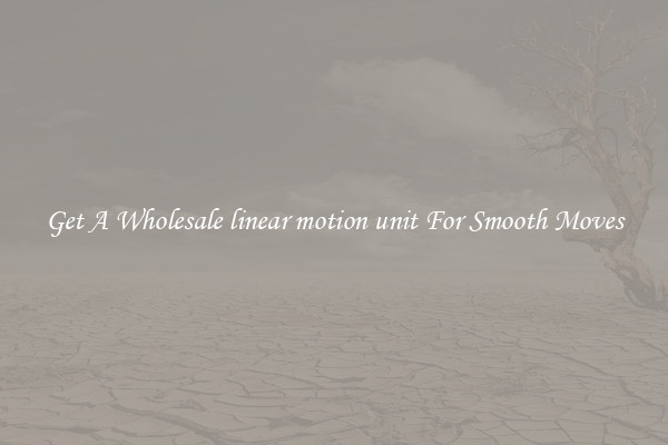 Get A Wholesale linear motion unit For Smooth Moves