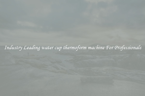 Industry Leading water cup thermoform machine For Professionals