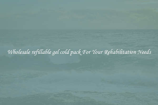 Wholesale refillable gel cold pack For Your Rehabilitation Needs