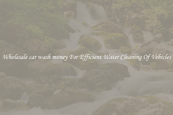 Wholesale car wash money For Efficient Water Cleaning Of Vehicles