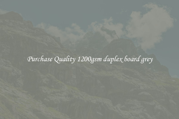 Purchase Quality 1200gsm duplex board grey