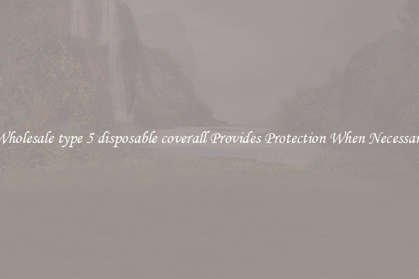 Wholesale type 5 disposable coverall Provides Protection When Necessary