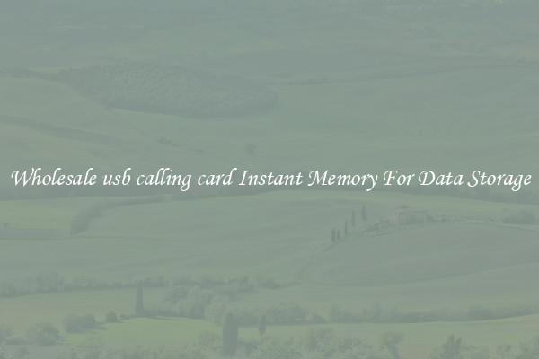 Wholesale usb calling card Instant Memory For Data Storage