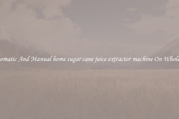 Automatic And Manual home sugar cane juice extractor machine On Wholesale