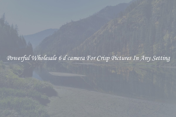Powerful Wholesale 6 d camera For Crisp Pictures In Any Setting